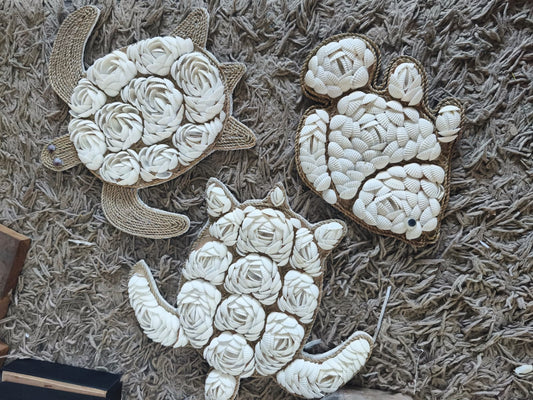 Shell Turtle & Fish Wall Decoration $65